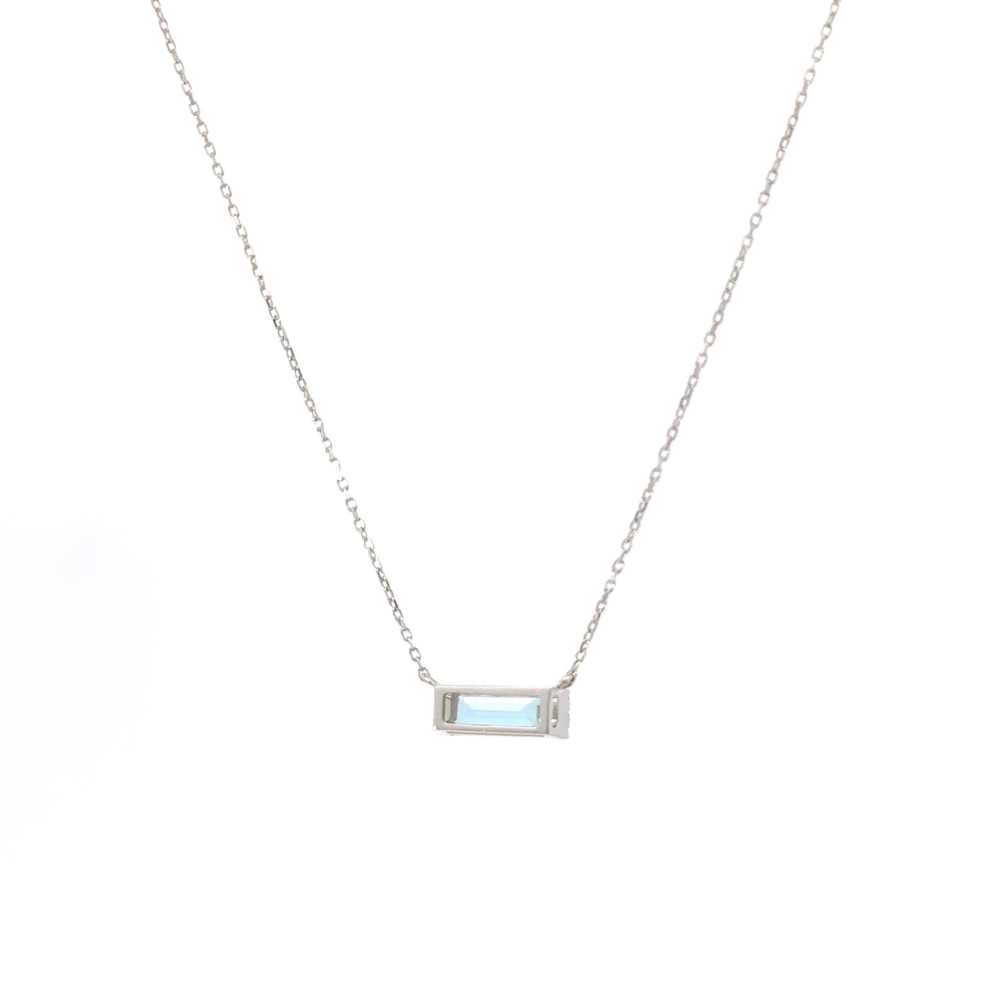 Natural Blue topaz and diamond necklace