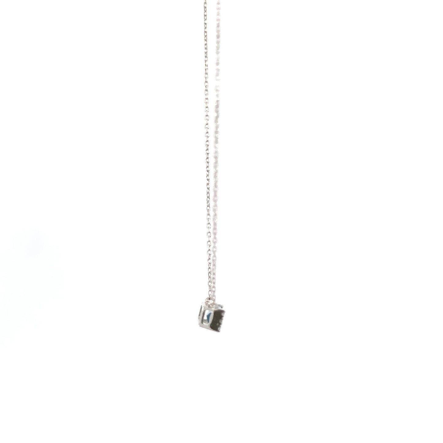 Natural Blue topaz and diamond necklace