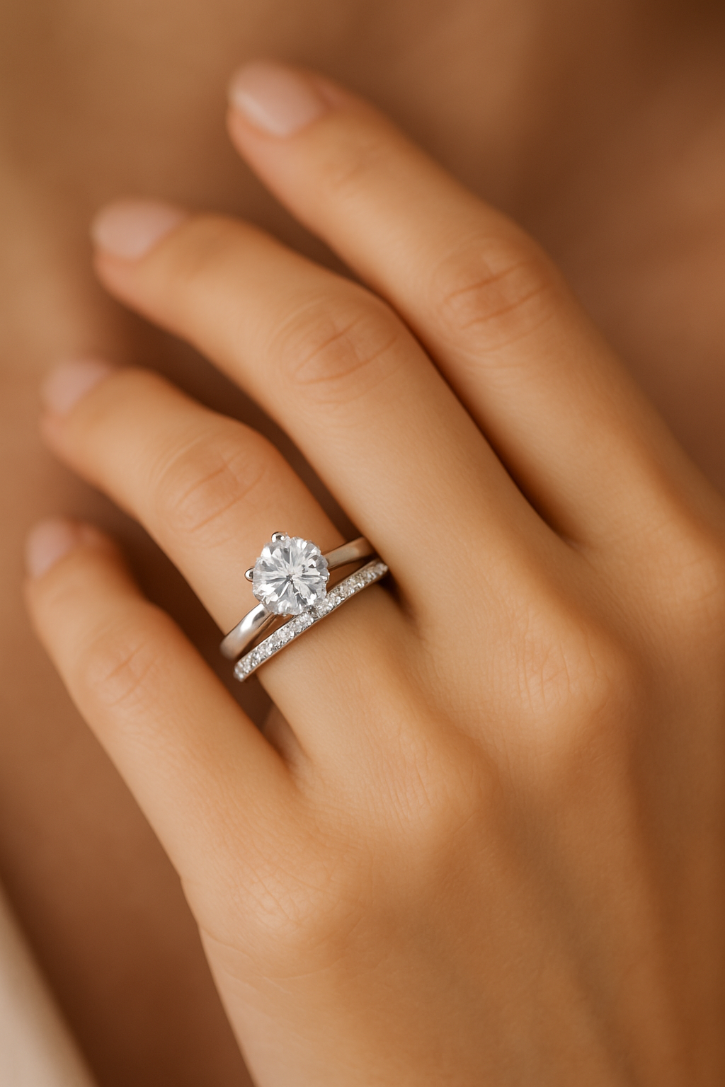 Round brilliant-cut diamond solitaire