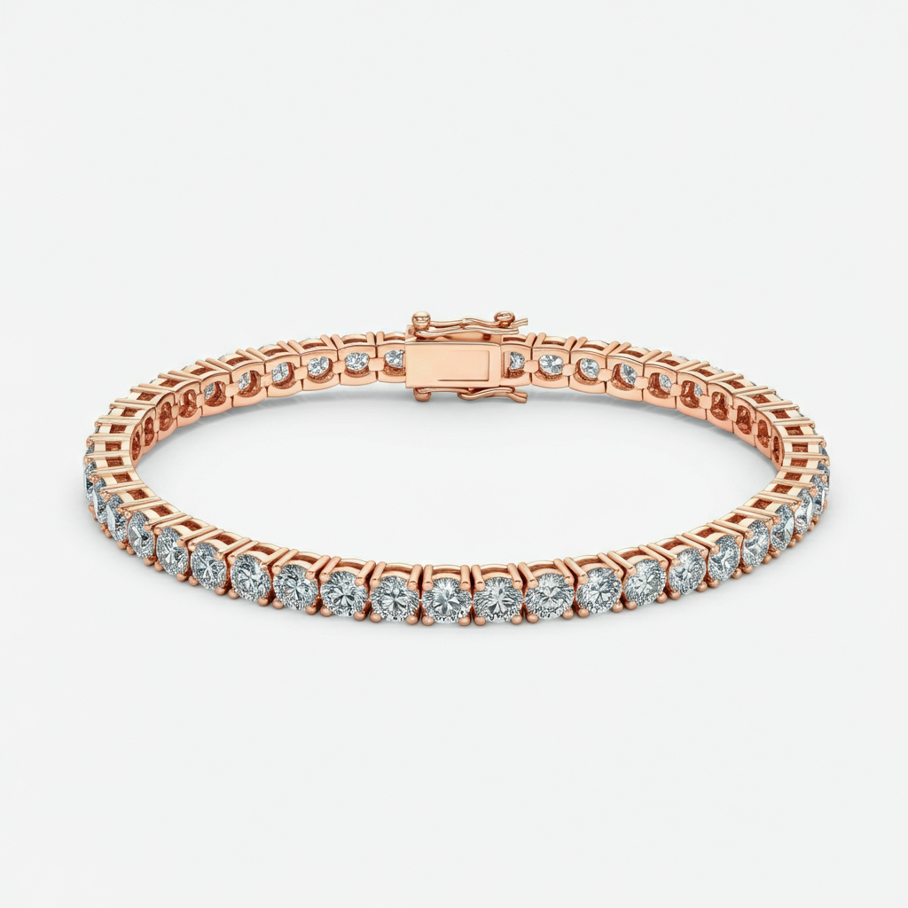 Rose gold tennis bracelet