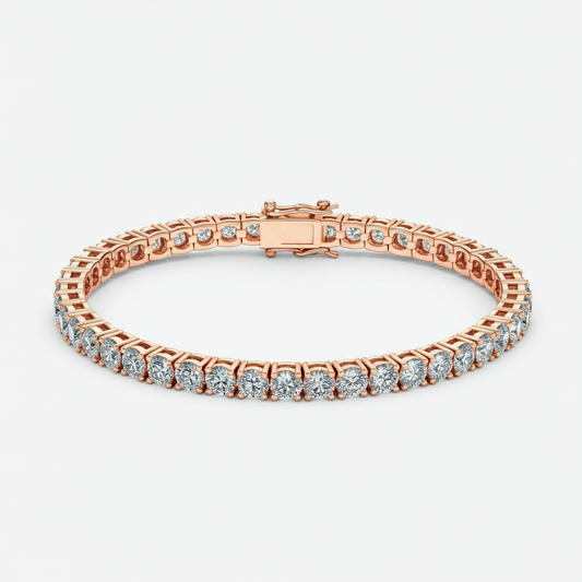 Rose gold tennis bracelet