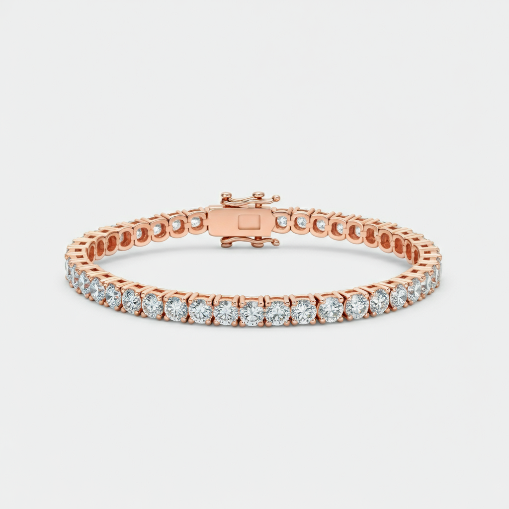 Rose gold tennis bracelet