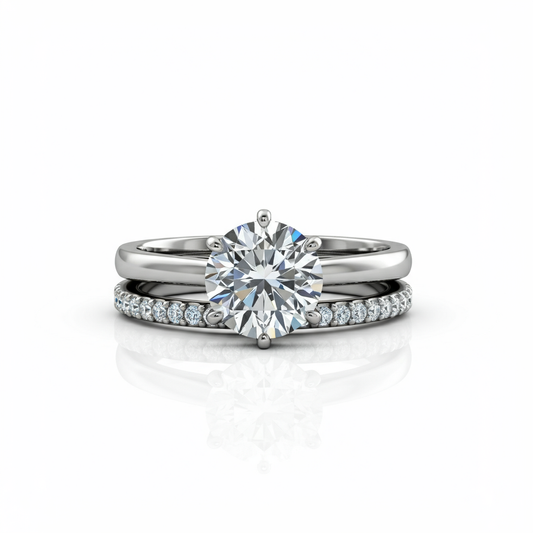 Round brilliant-cut diamond solitaire