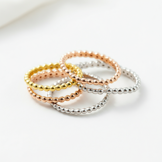 Beaded stackable bands