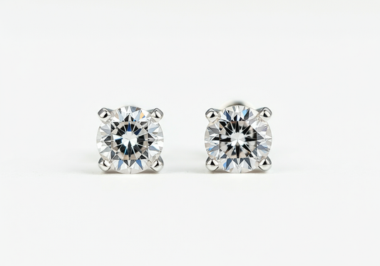 Diamond stud earrings