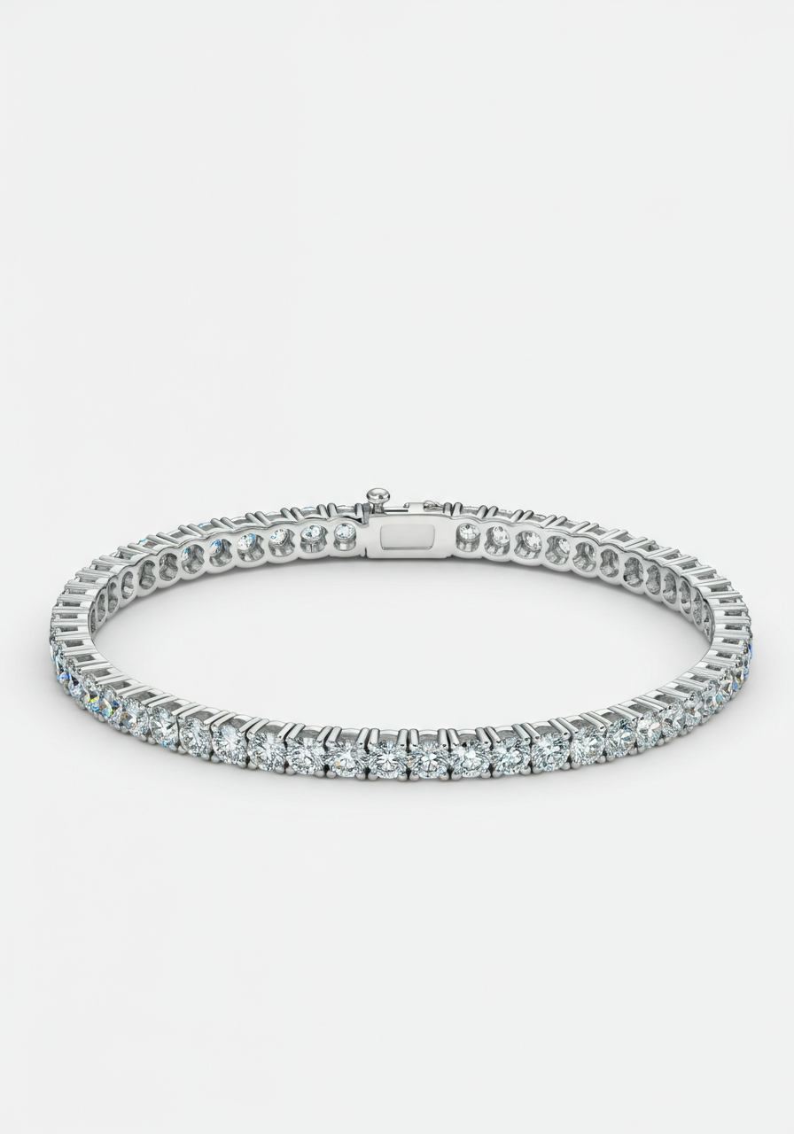 White gold diamond tennis bracelet