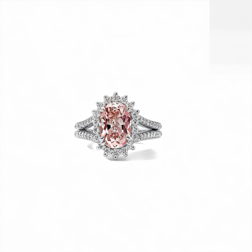 Fancy pink diamond ring