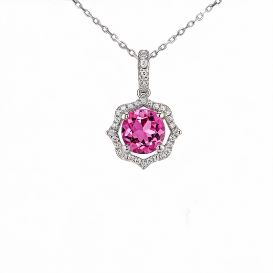 Tourmaline diamond necklace