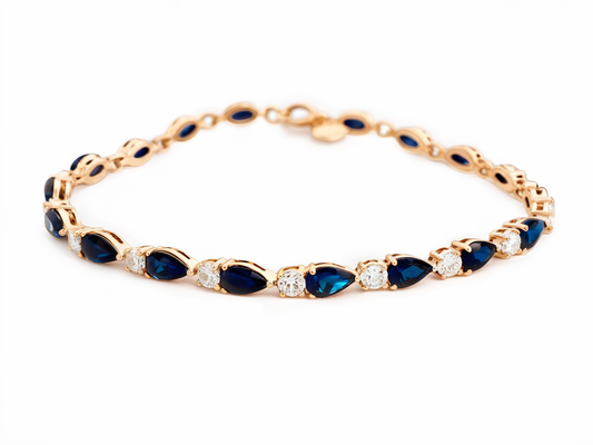 Blue sapphire tennis bracelet