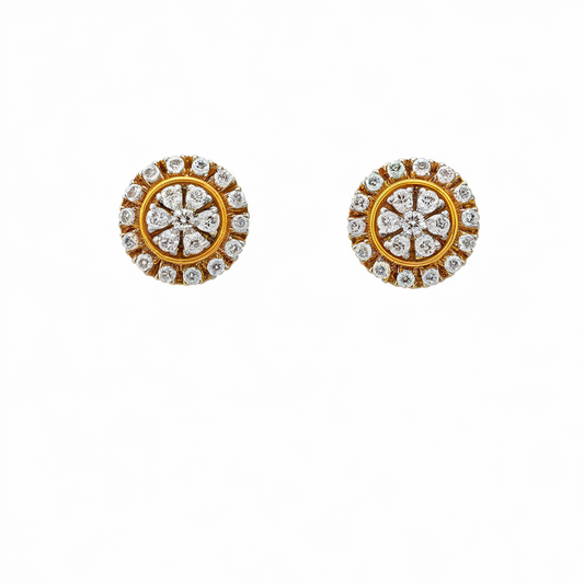 Circle stud earrings