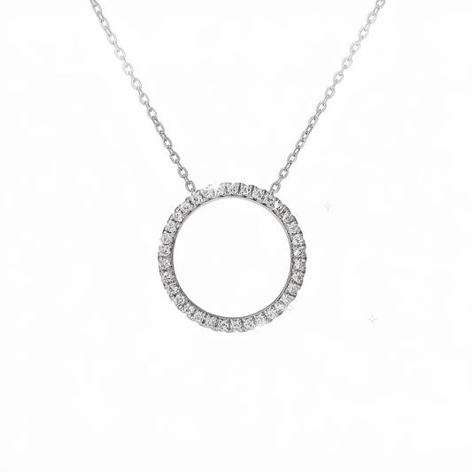 Diamond circle necklace