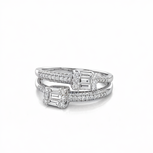 Dainty elegant diamond ring