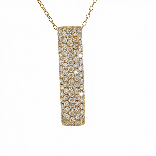 Bar diamond necklace