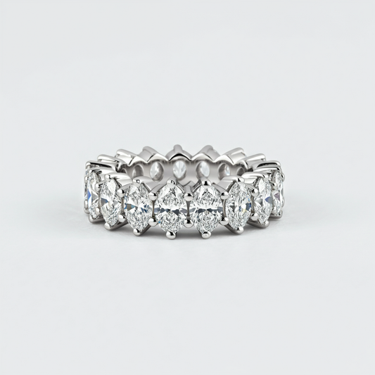 Marquise diamond eternity band