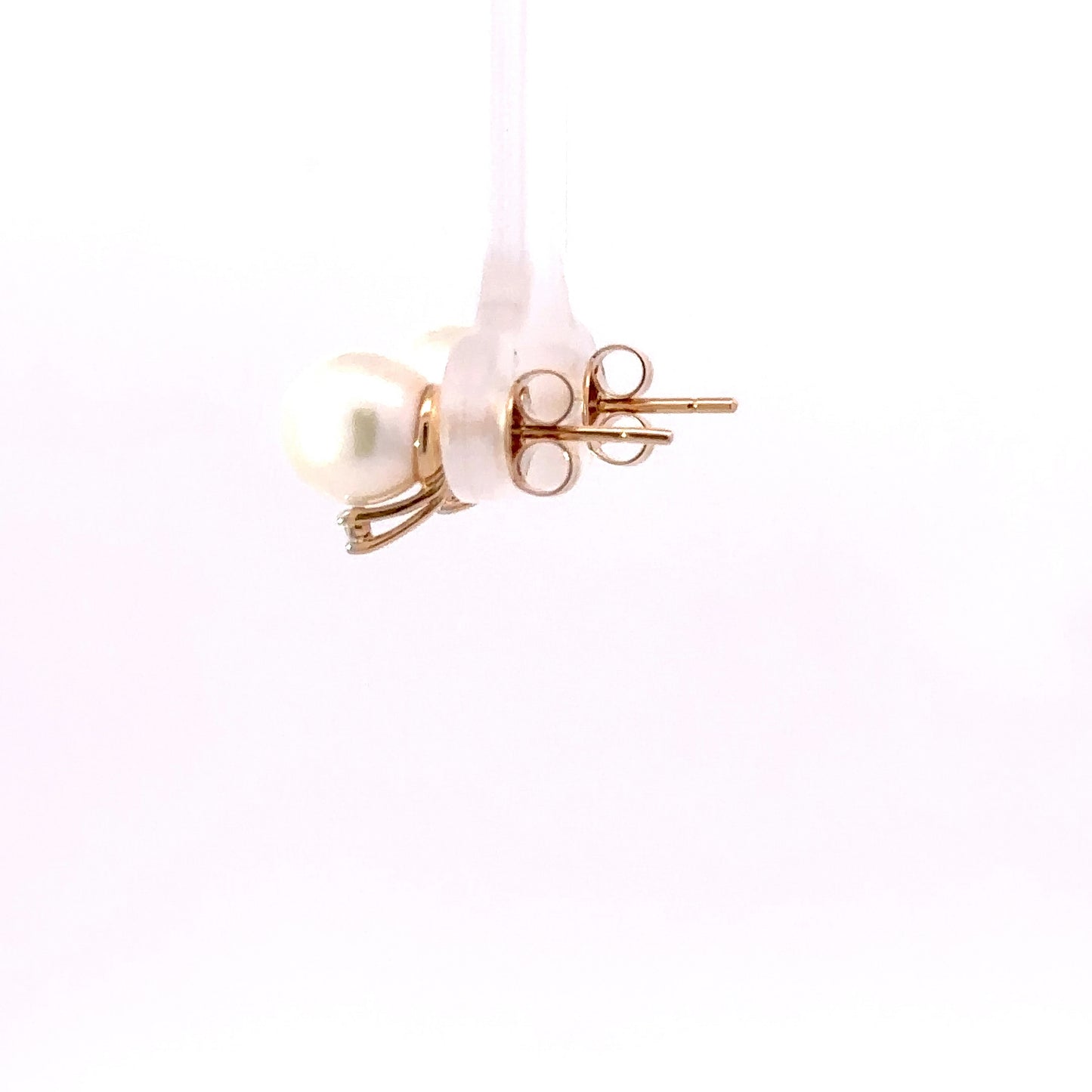 Pearl & diamond earring