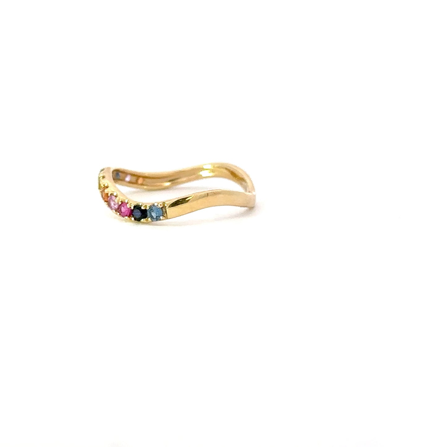 Sapphire curve ring